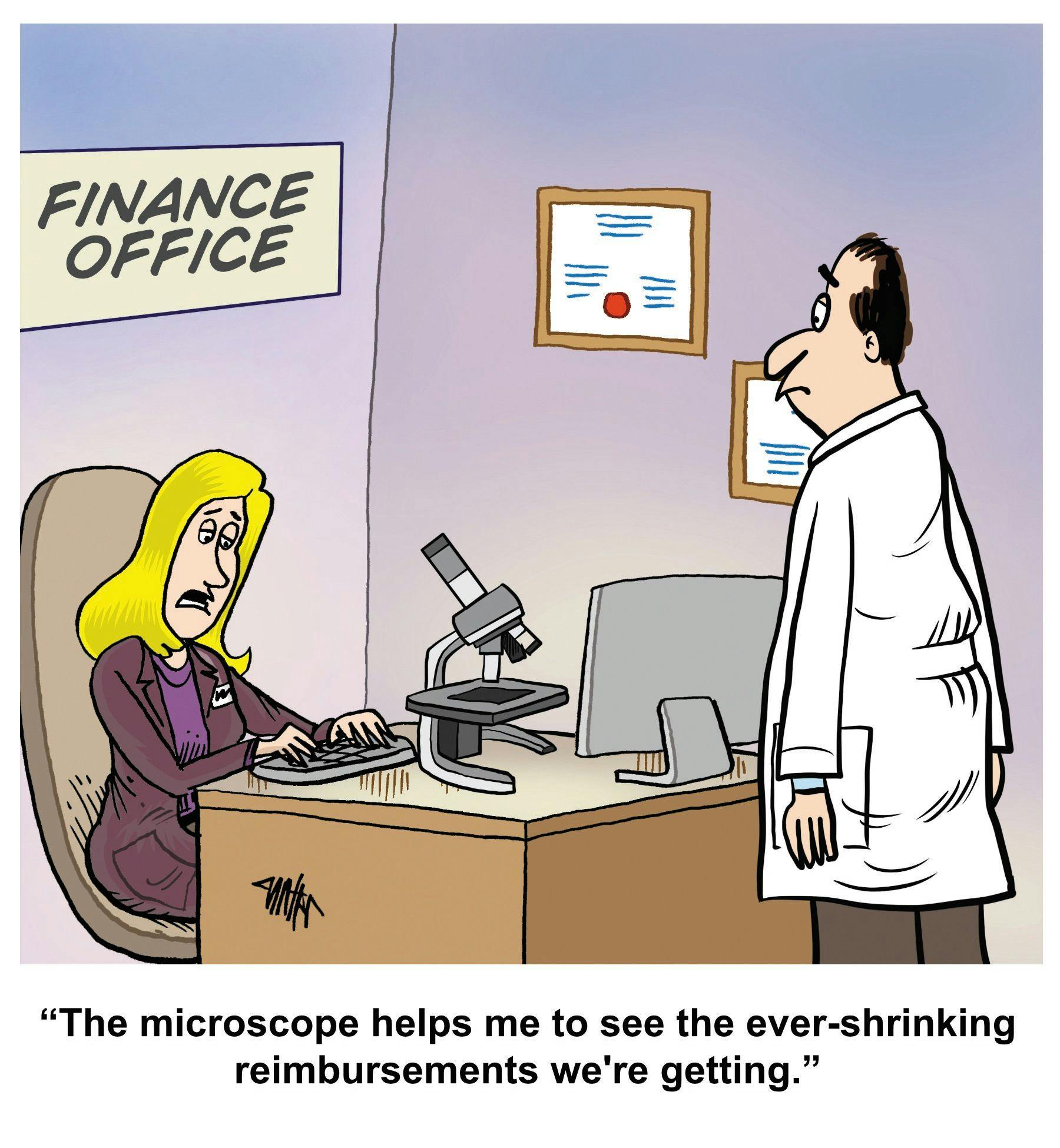 Medical Economics Cartoon: When reimbursements shrink