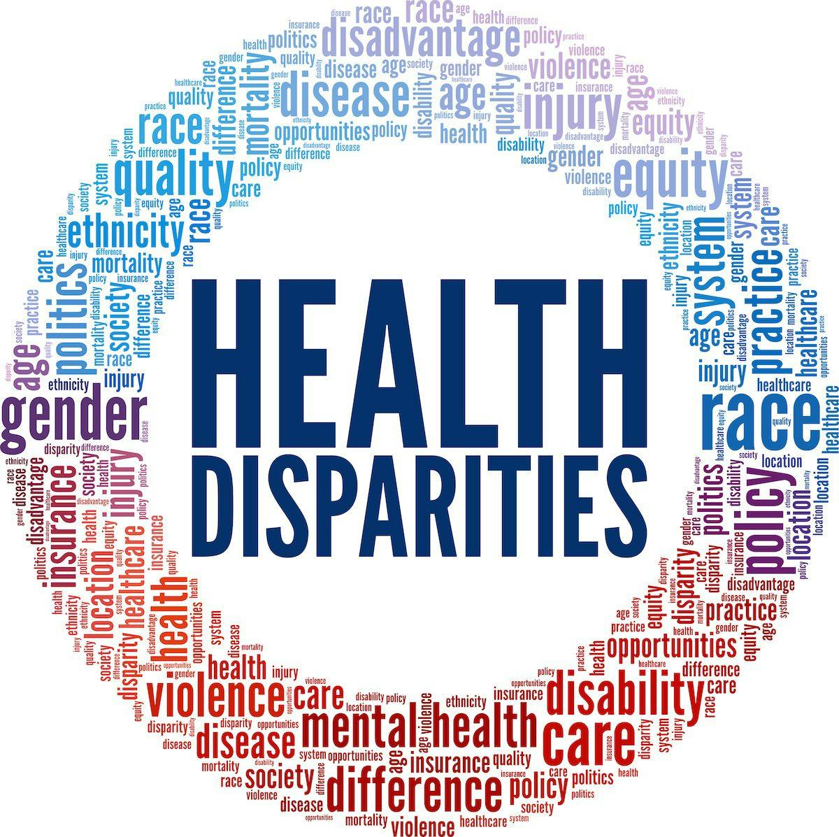 health disparities word circle: © Colored Lights - stock.adobe.com