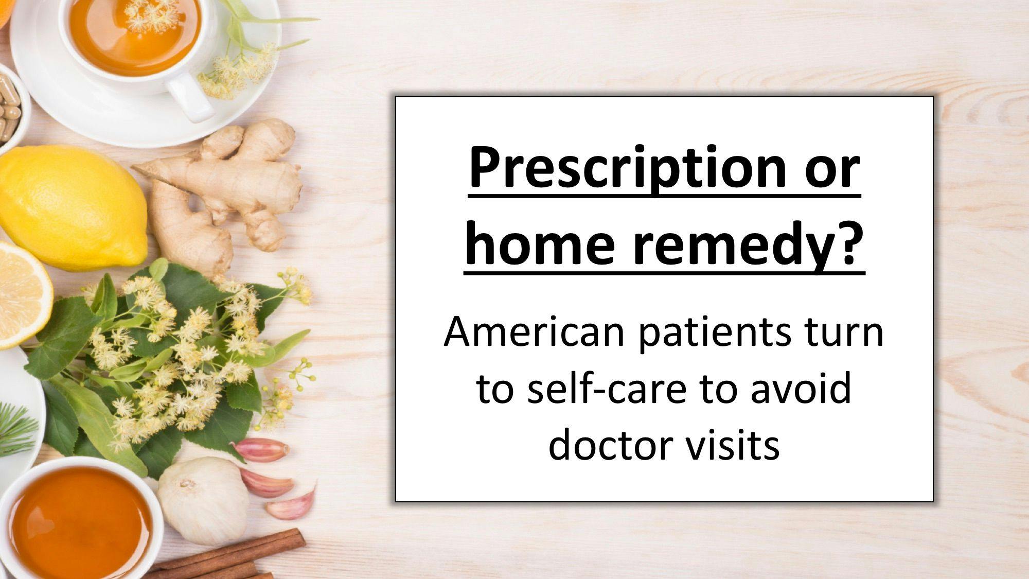 Prescription or home remedy? American patients turn to self-care to avoid doctor visits