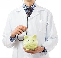 Doctor with Piggy Bank