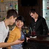 Man and woman in bar