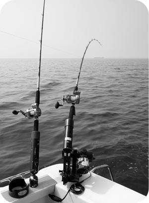 great lakes fishing black and white