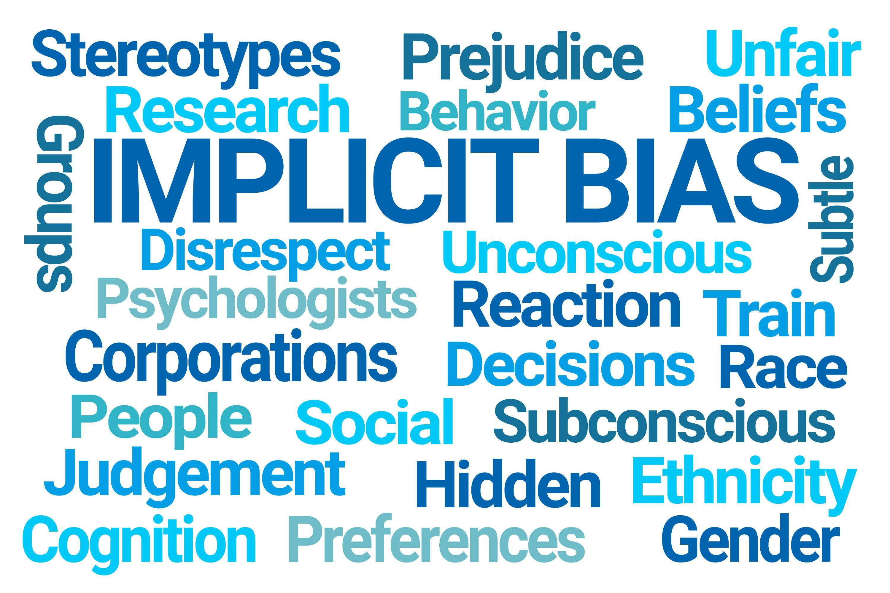 implicit bias word cloud
