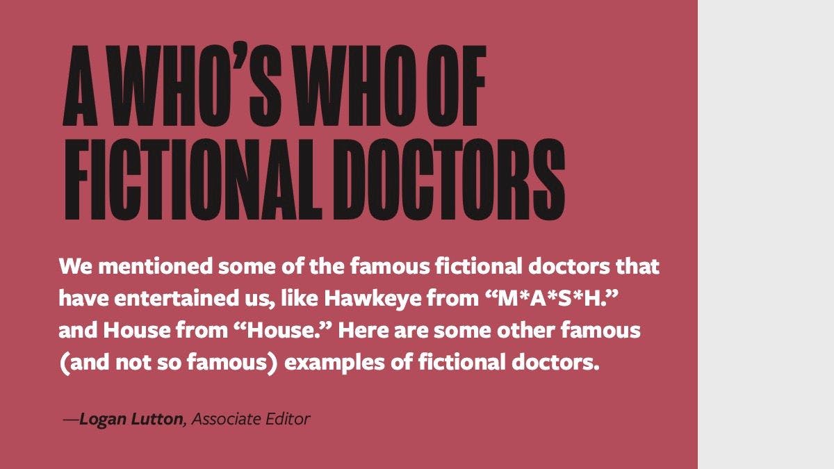 A Who's Who of Fictional Doctors