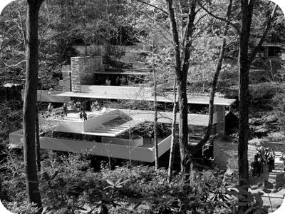 Fallingwater black and white