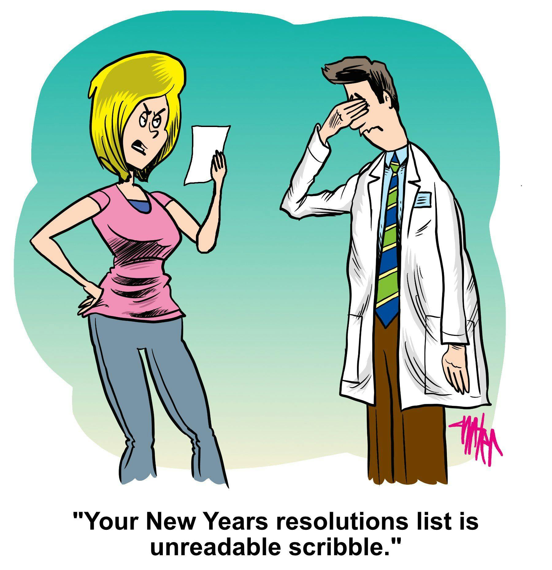 Medical Economics comic: What's your resolution?
