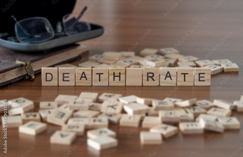 Death rate text on scrabble tiles ©lexiconimages-stock.adobe.com