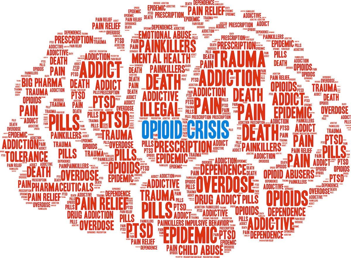 opioid crisis brain word cloud: © arloo - stock.adobe.com