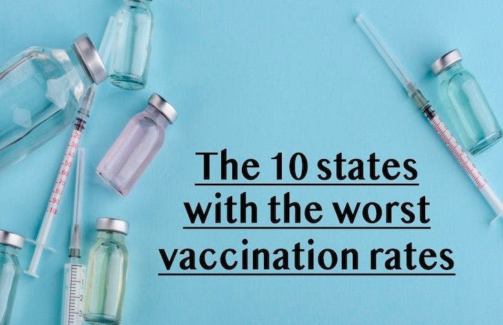 The 10 states with the worst vaccination rates