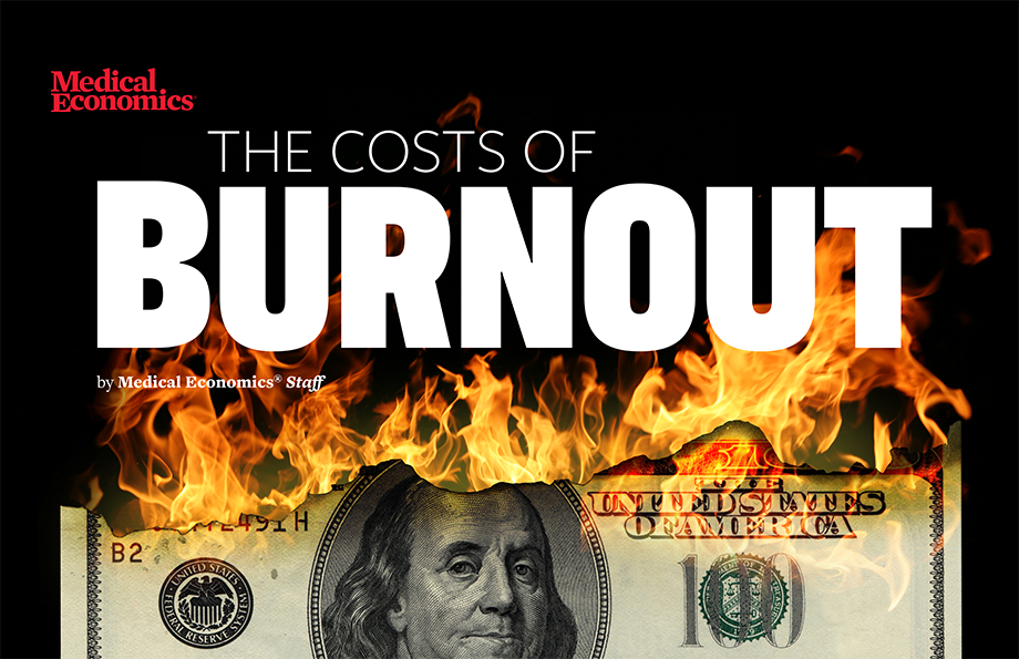 burnout concept money on fire