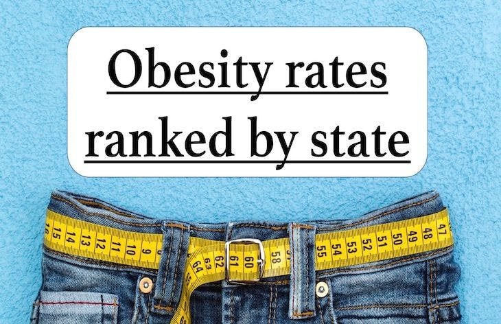 Obesity rates ranked by state