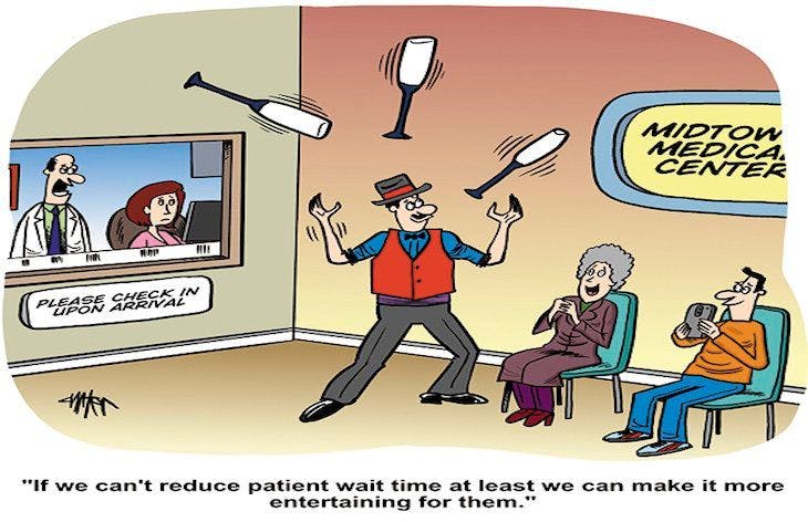 Entertaining patient wait times
