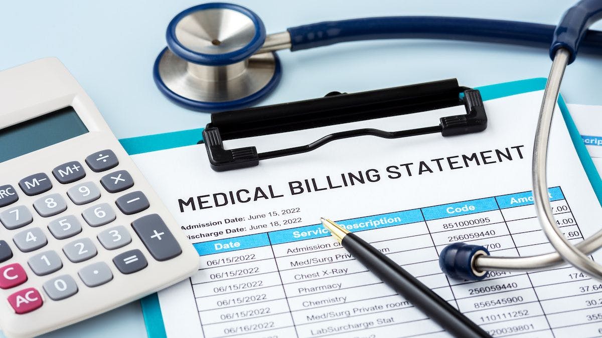 medical billing statement with stethoscope and calculator: © thanksforbuying - stock.adobe.com